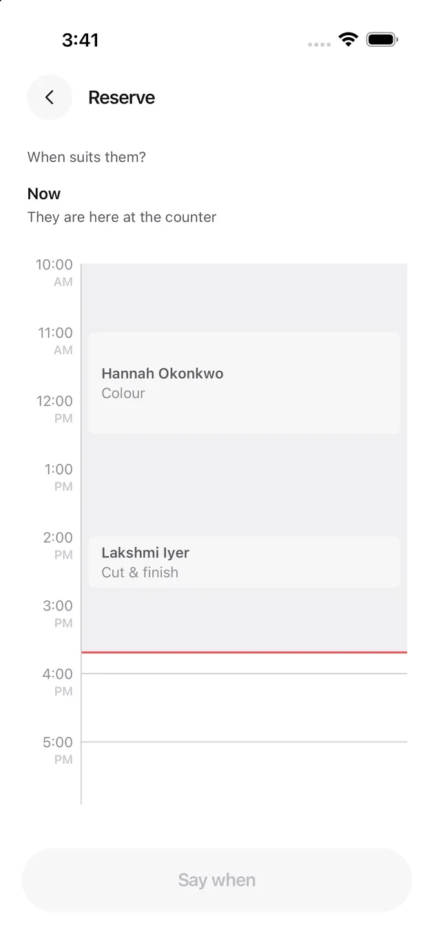 The Chaise app on iPhone: now, or a time