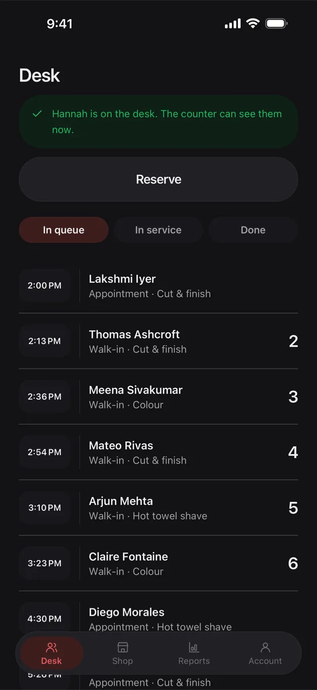The Chaise app on iPhone: done