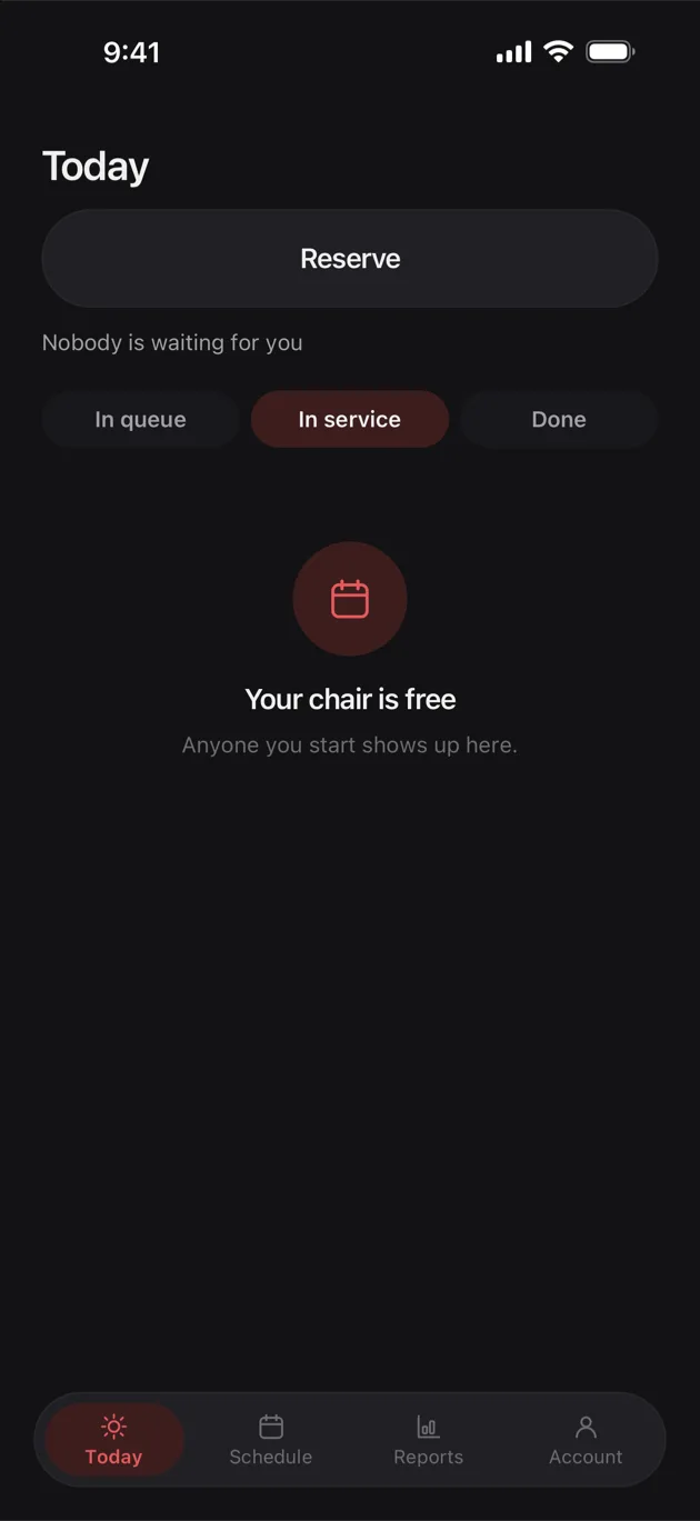 The Chaise app on iPhone: they are in the chair